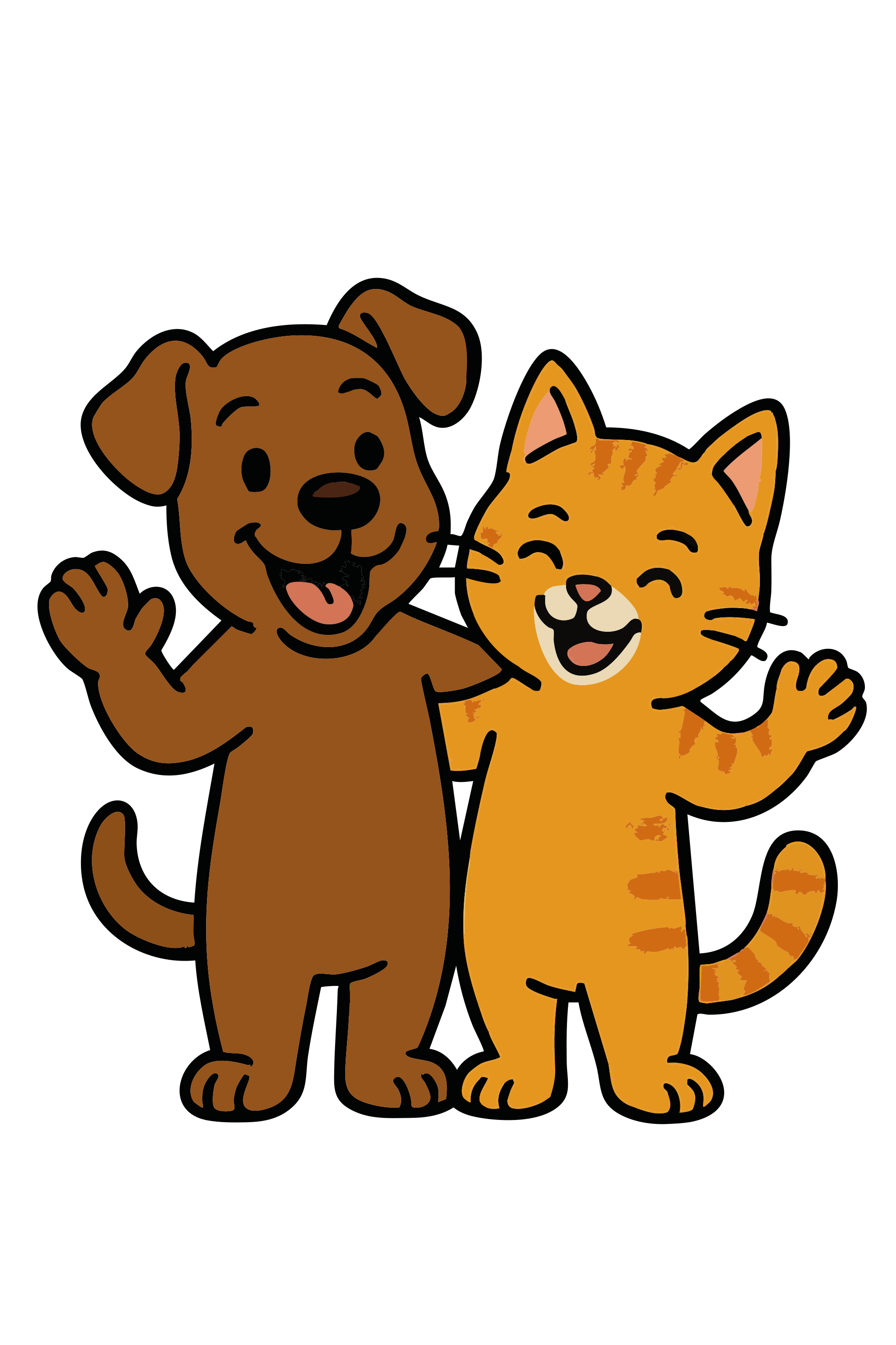 Mascotas Pet Verde - Perro y Gato Felices